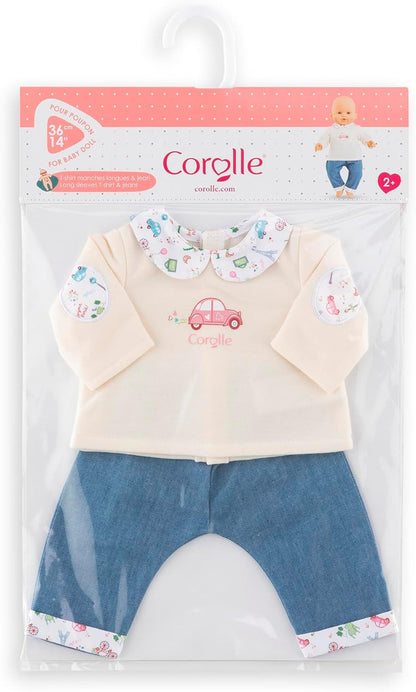Corolle - Weekend in Paris T-Shirt and Jeans Set for Corolle 36cm Mon Grand Baby Dolls