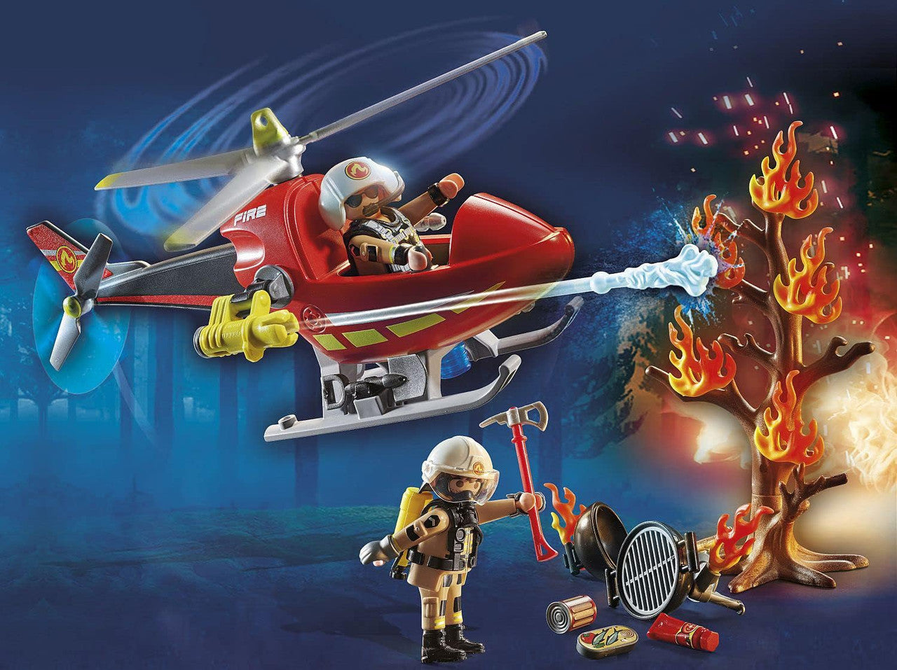 Playmobil - Fire Rescue Helicopter 71195