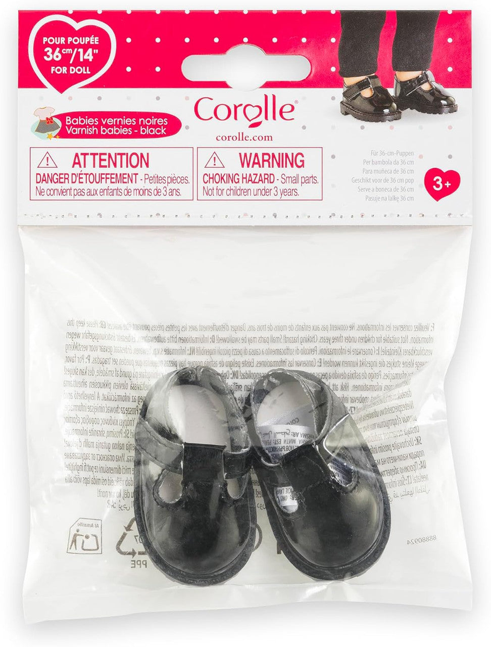 Corolle - Black Varnished Shoes for Ma Corolle 36cm Dolls