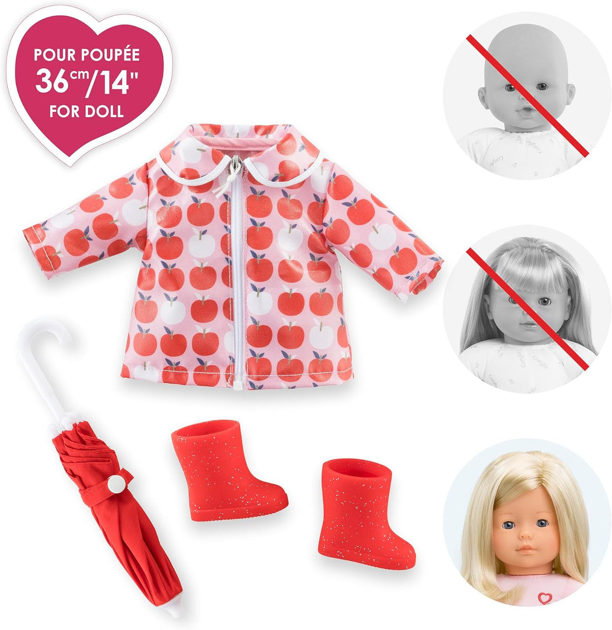Corolle - Rainy Day Accessories Set for Ma Corolle Dolls 36cm