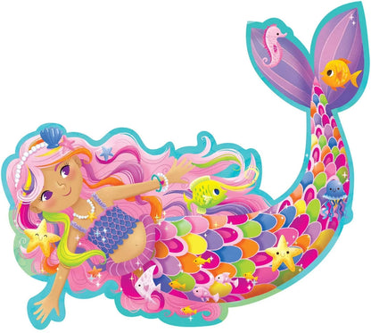 Peaceable Kingdom - Shimmery Magical Mermaid Floor Puzzle 41pc