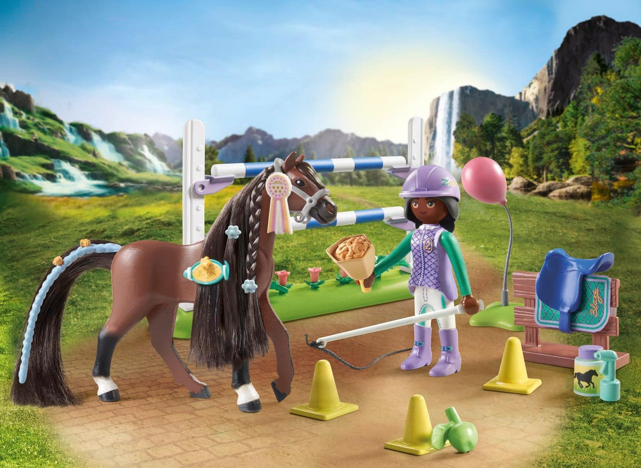 Playmobil - Horses of Waterfall - Jumping Arena with Zoe and Blaze 71355