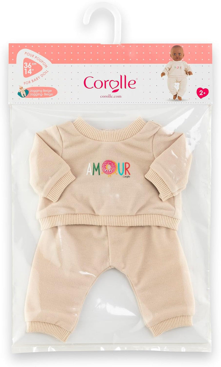 Corolle - Amour Beige Jogging Set for Corolle 36cm Mon Grand Baby Dolls