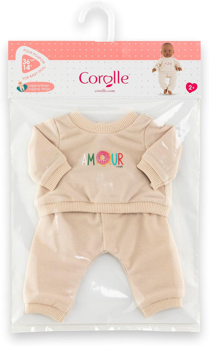 Corolle - Amour Beige Jogging Set for Corolle 36cm Mon Grand Baby Dolls