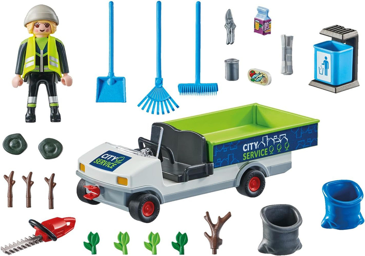 Playmobil - Action Heroes - Street Cleaner with e-Vehicle 71433-*Damaged packaging*