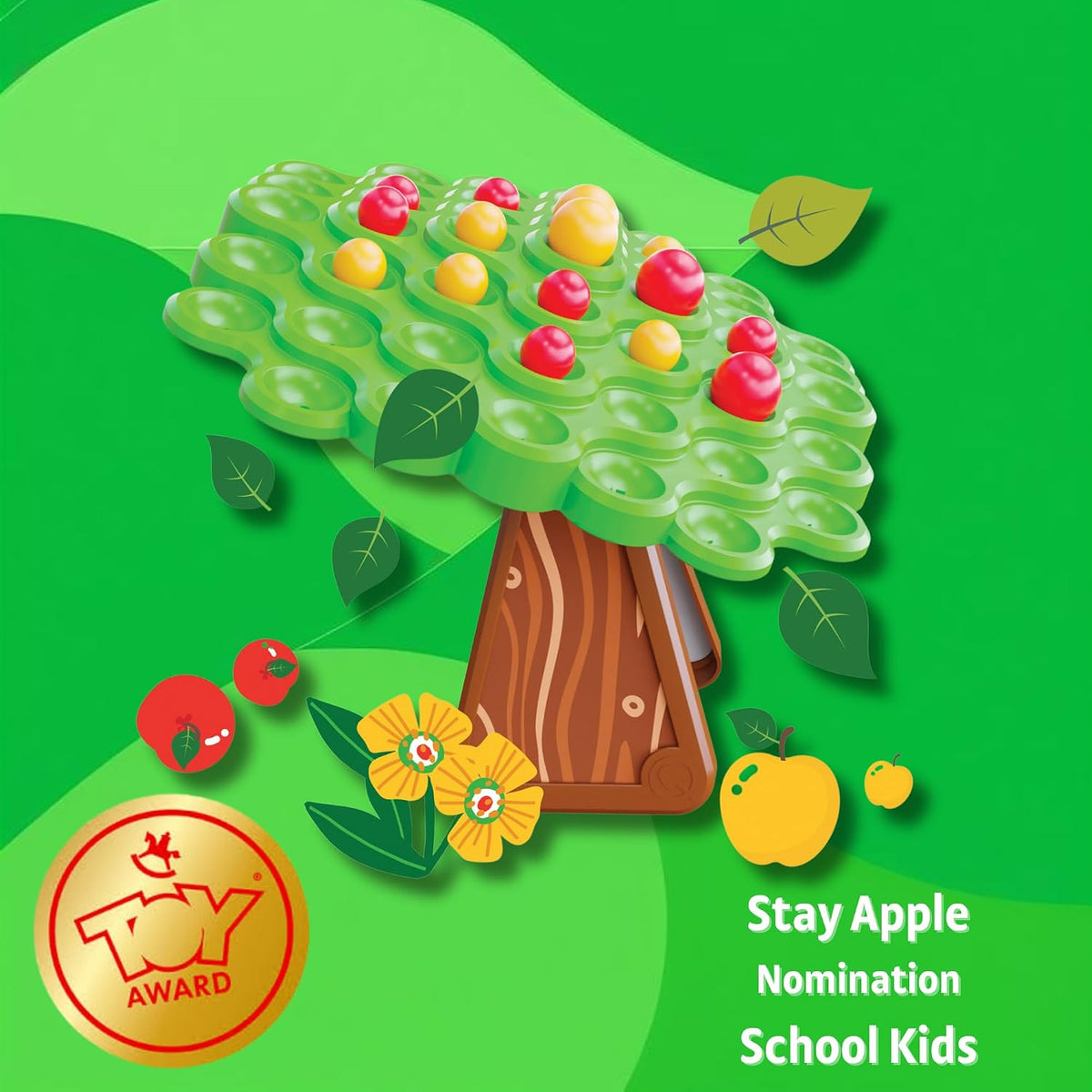 Quercetti Stay Apple family balance game for children and adults