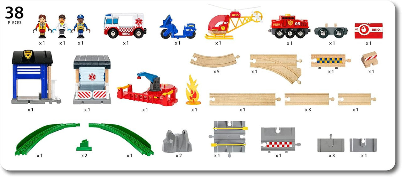 BRIO World - Rescue Team Train Set 36025