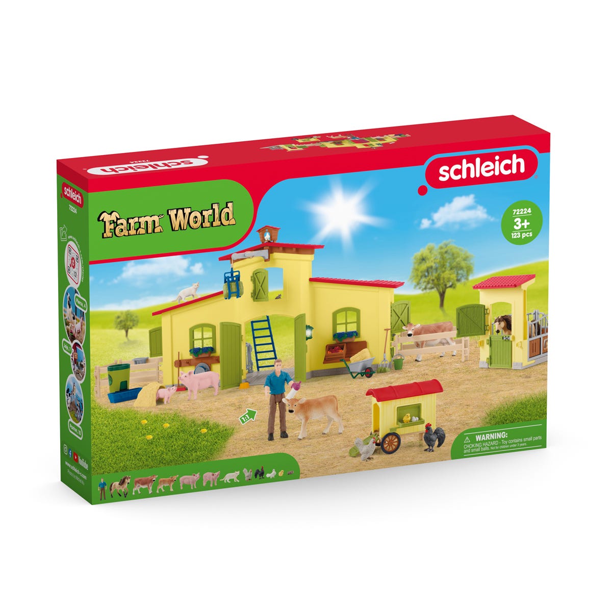 Schleich Farm Life -  Farm with Chicken Coop and Horse Box Bundle 72224