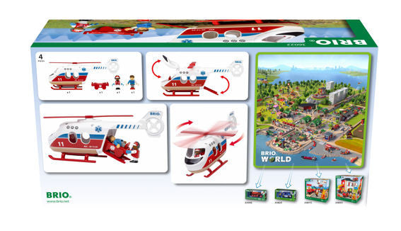 BRIO - Rescue Helicopter - 4 Pieces