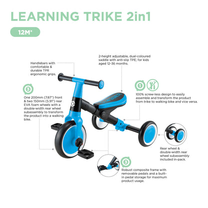 Globber - LEARNING TRIKE 2 in 1 - Mint