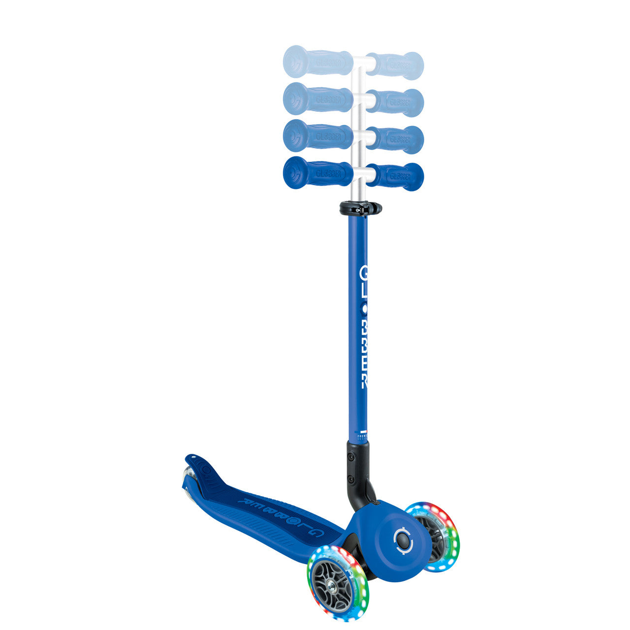 Globber - GO UP ACTIVE with Lights - Navy Blue/ Dark Blue