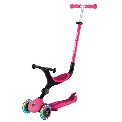 Globber - GO UP ACTIVE with Lights - Fuchsia/ Dark Pink