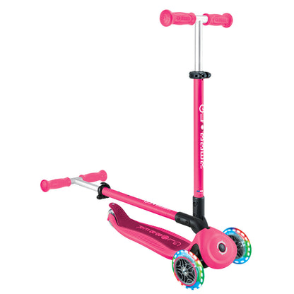 Globber - GO UP ACTIVE with Lights - Fuchsia/ Dark Pink