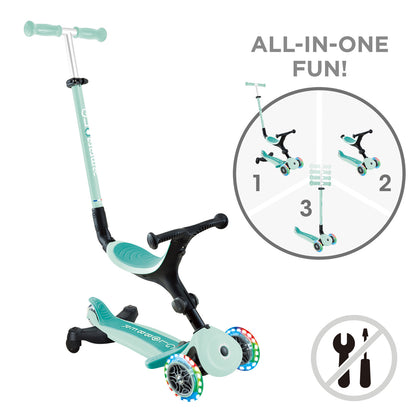 Globber - GO UP ACTIVE Lights 360 Ride-On Scooter - Mint