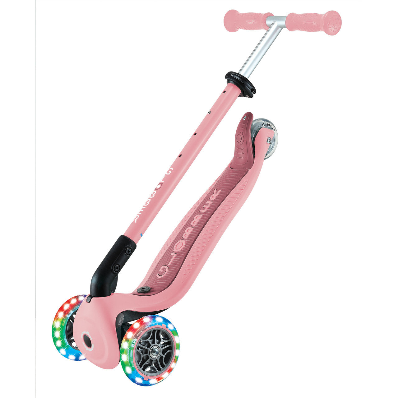 Globber - GO UP ACTIVE Lights 360 Ride-On Scooter - Pastel Pink