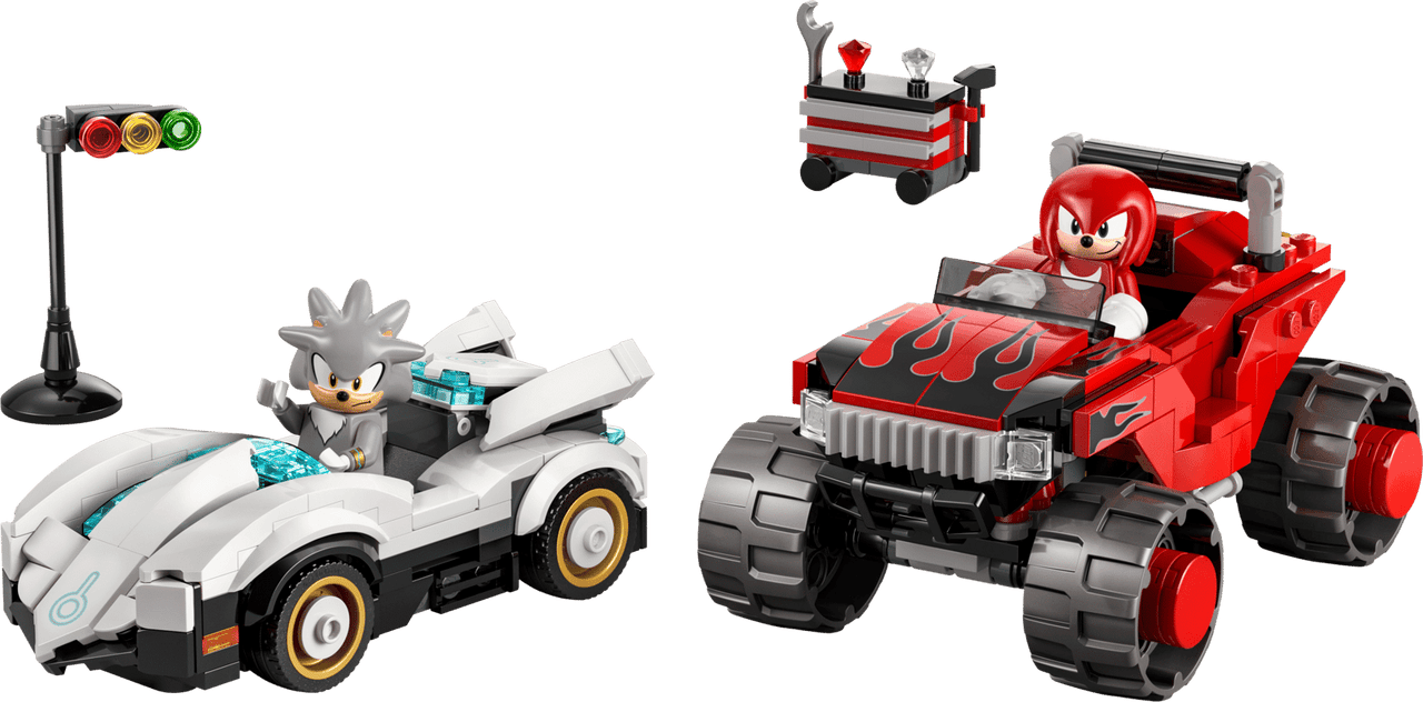 LEGO® Sonic the Hedgehog™ - Silver's Car vs. Knuckles' Monster Truck 77118