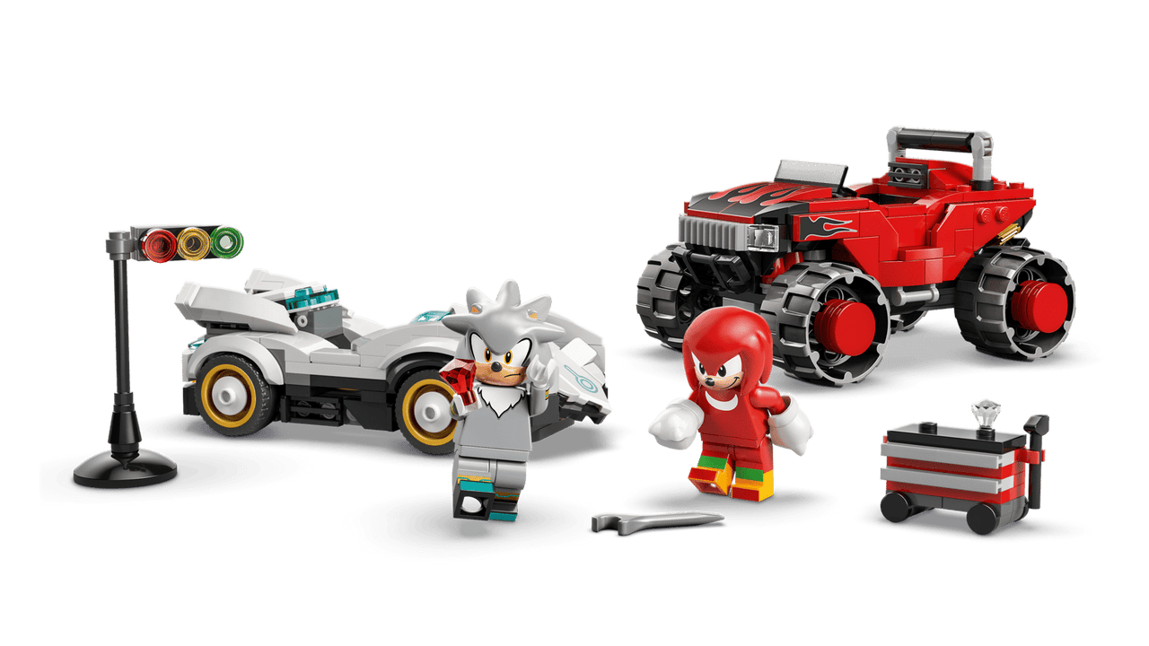LEGO® Sonic the Hedgehog™ - Silver's Car vs. Knuckles' Monster Truck 77118