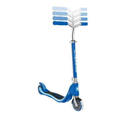 Globber - FLOW 125 Scooter with Light Up Wheels - Navy Blue