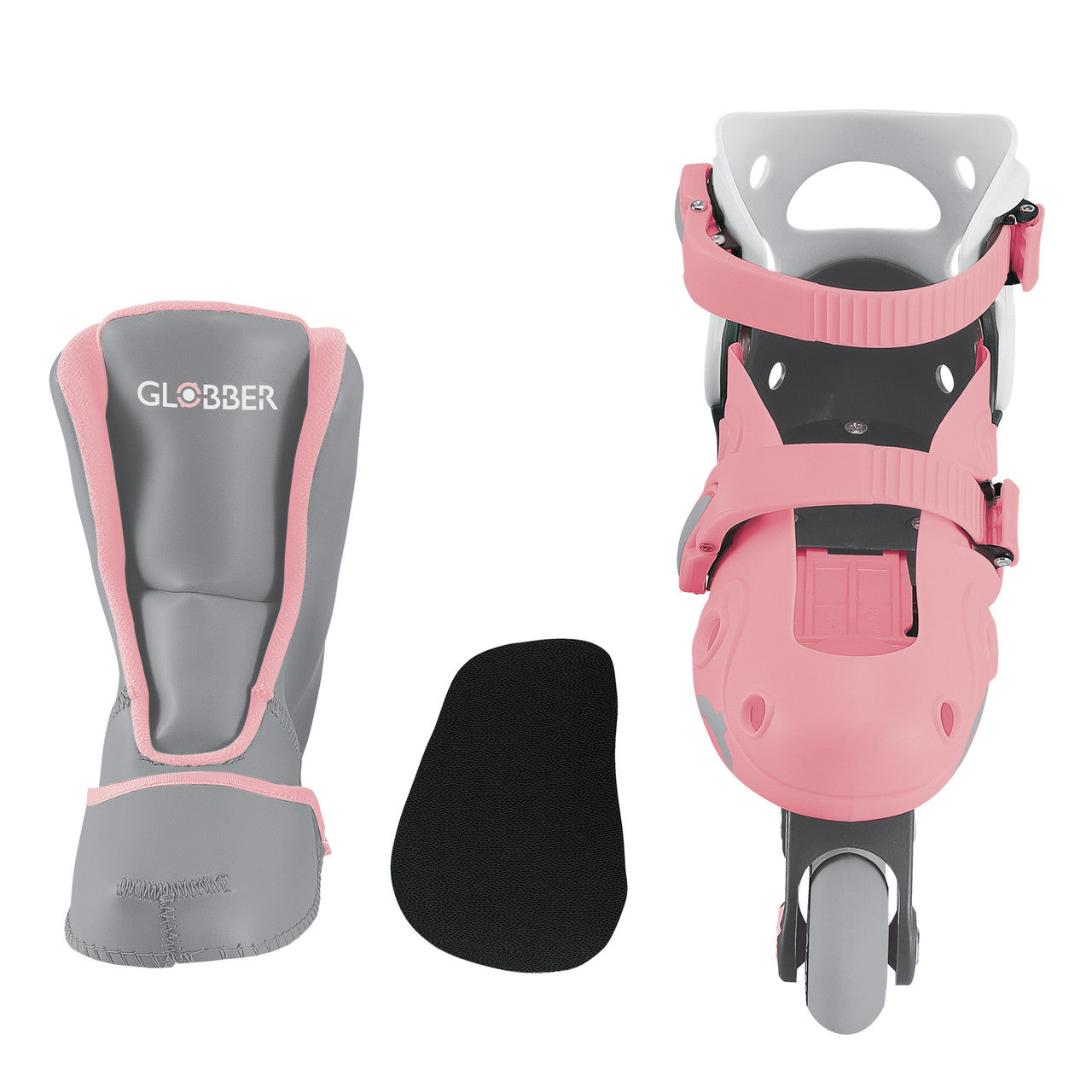Globber Learning Inline Skates 2in1 for Kids: Size 29-32 - Pastel Pink