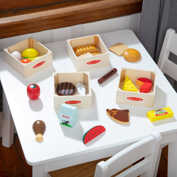 Melissa & Doug - Food Groups - Wooden Play Food 21 pieces