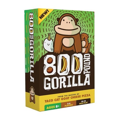 800 Pound Gorilla card game box by Dolphin Hat Games, a family party game for 2 to 6 players