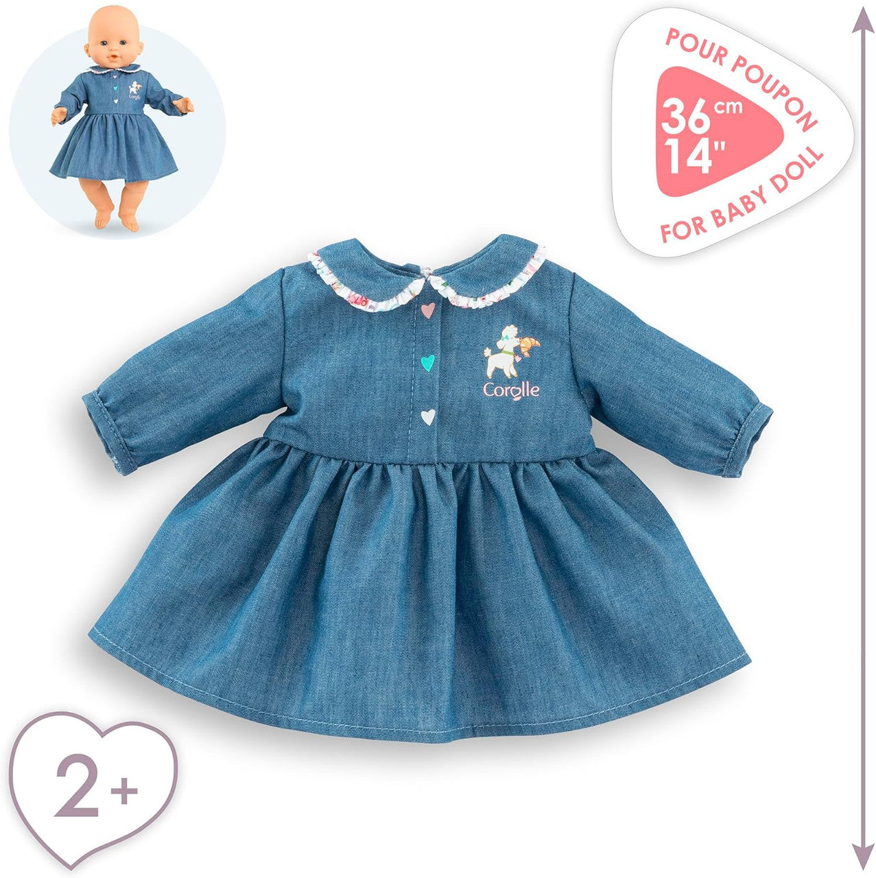 Corolle - Weekend in Paris Dress for Corolle 36cm Mon Grand Baby Dolls
