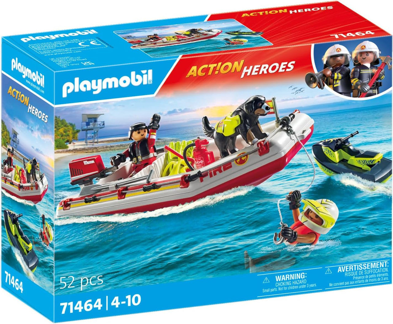 Playmobil - Fireboat with Aqua Scooter 71464
