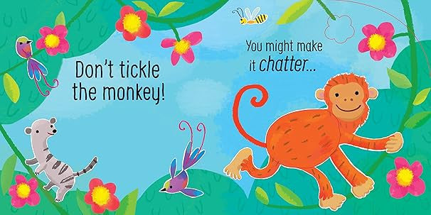 Usborne Touchy-Feely Sounds Book - Don't Tickle the Monkey