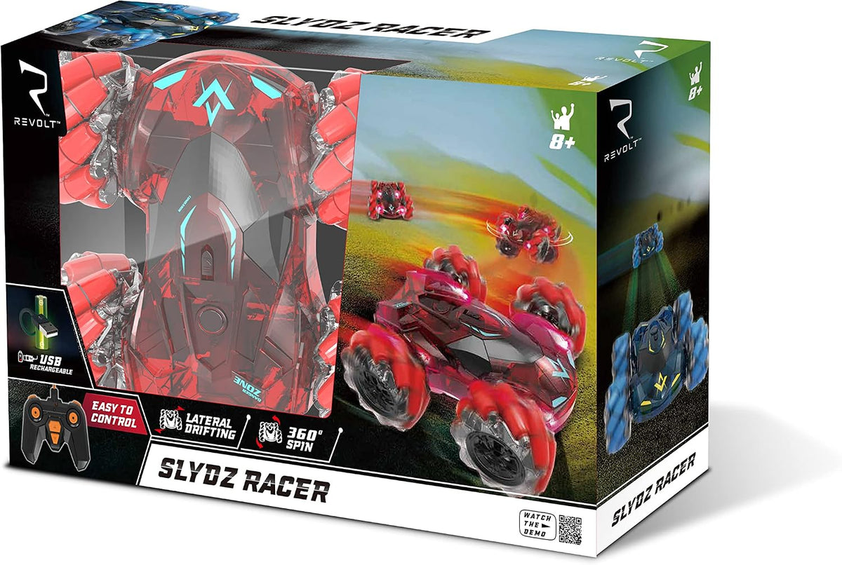 Revolt Slydz Vapor Racer – RC Drift Car with Smoke Effects & Stunts - Red