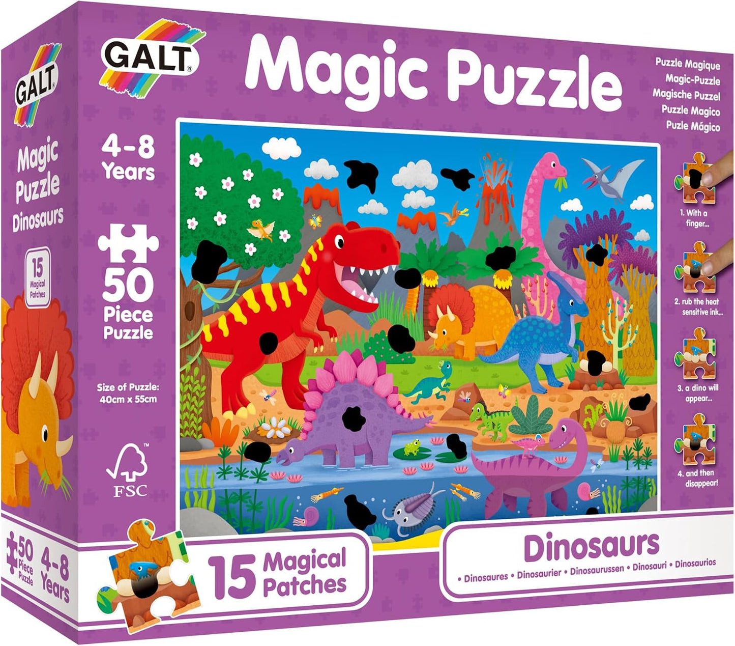 Galt - Magic Puzzle -Dinosaur Puzzle 50pc