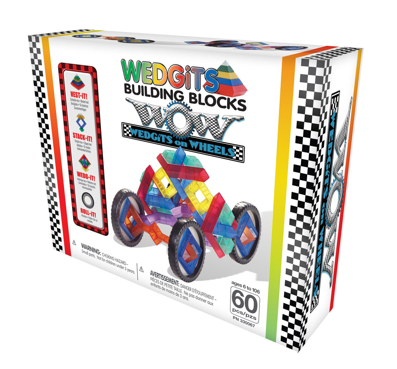 Wedgits - Wedgits On Wheels 60 Piece Set | Discount Toy Co
