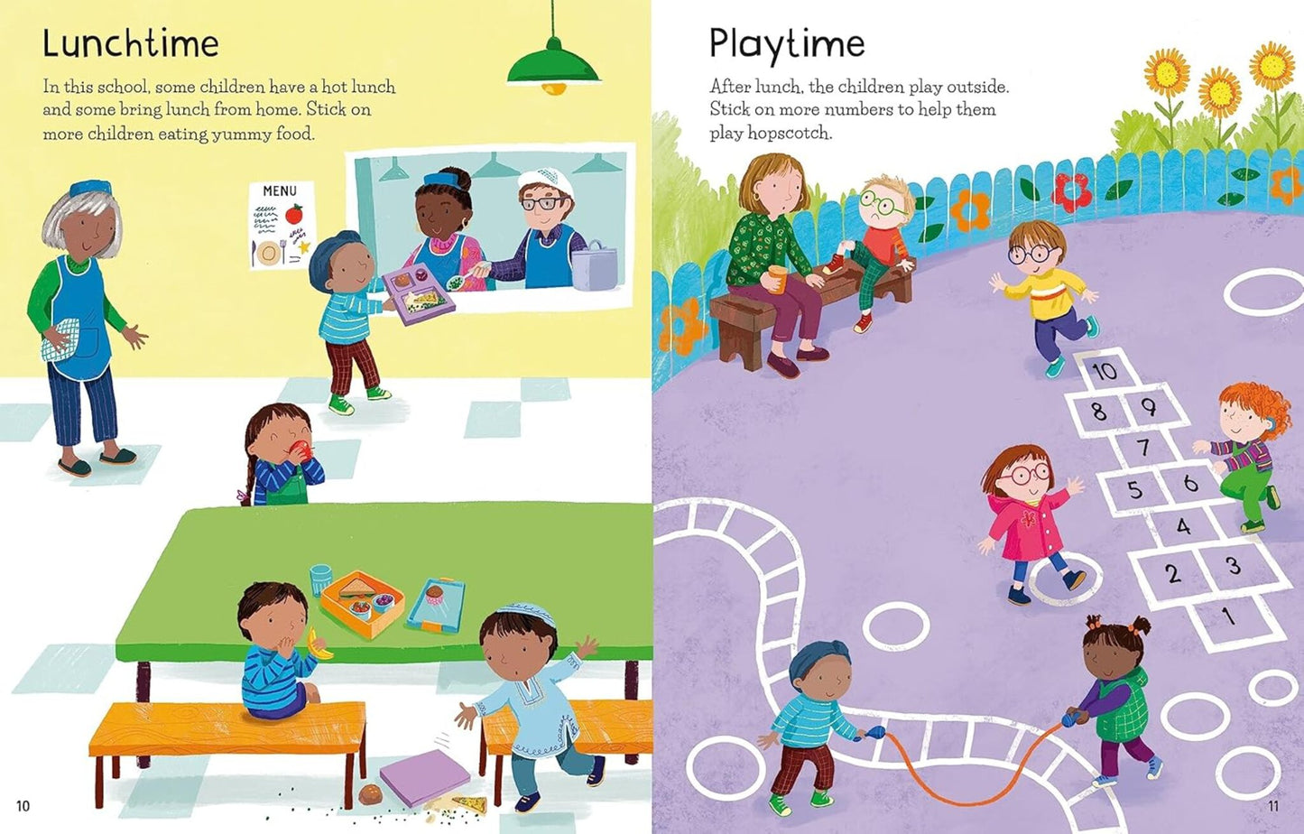 Usborne First Sticker Book Starting School by Holly Bathie with over 180 stickers for children preparing to start school