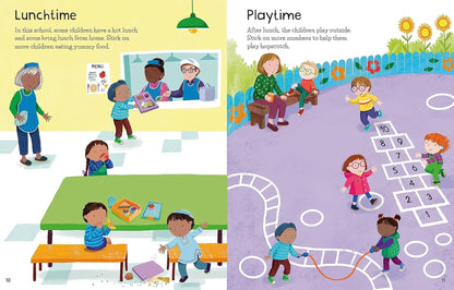 Usborne First Sticker Book Starting School by Holly Bathie with over 180 stickers for children preparing to start school