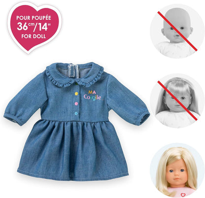Corolle - Long-Sleeved Denim Dress for Ma Corolle 36cm Dolls