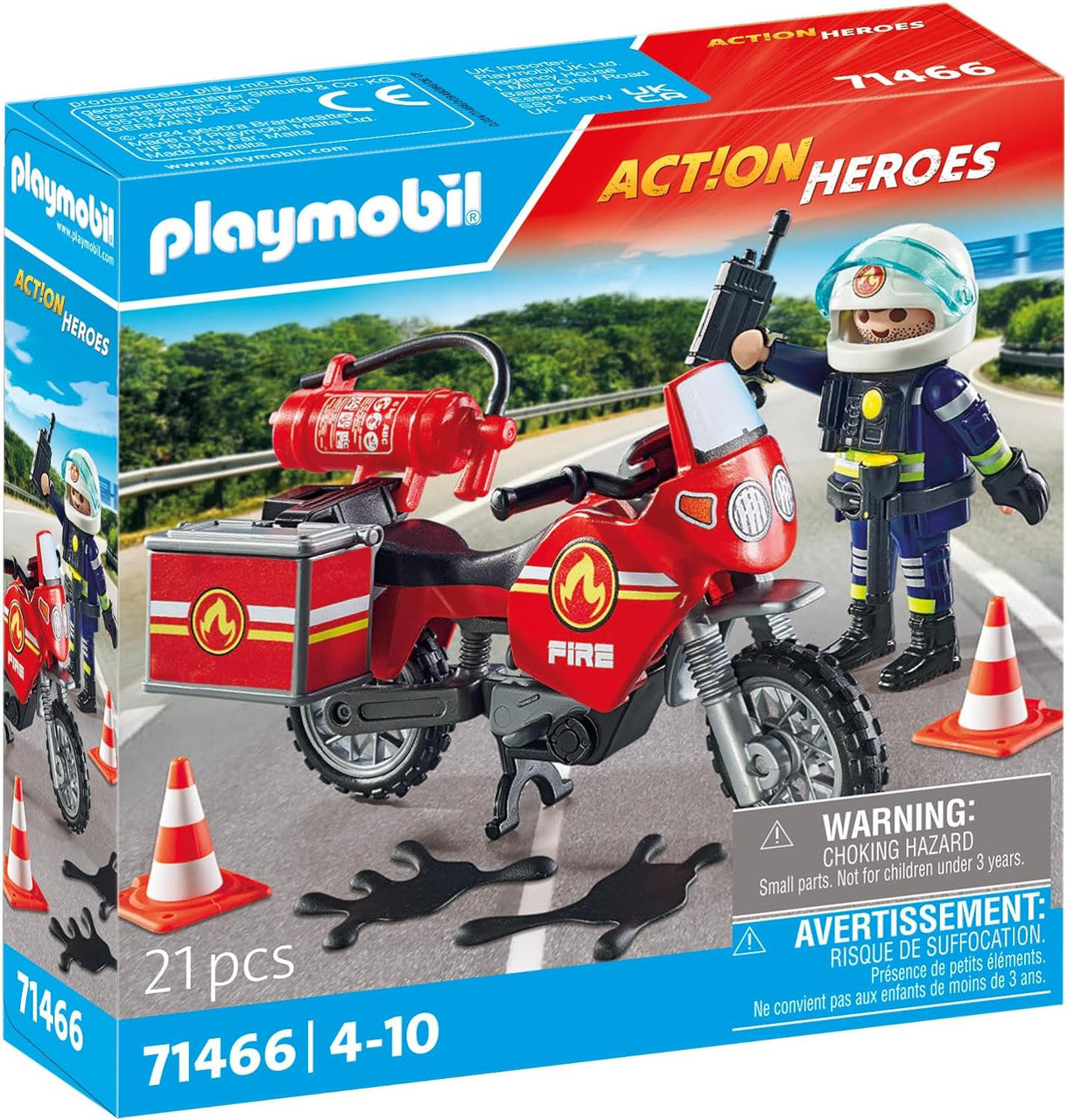 Playmobil - Action Heroes - Fire Engine at the Scene of Accident 71466
