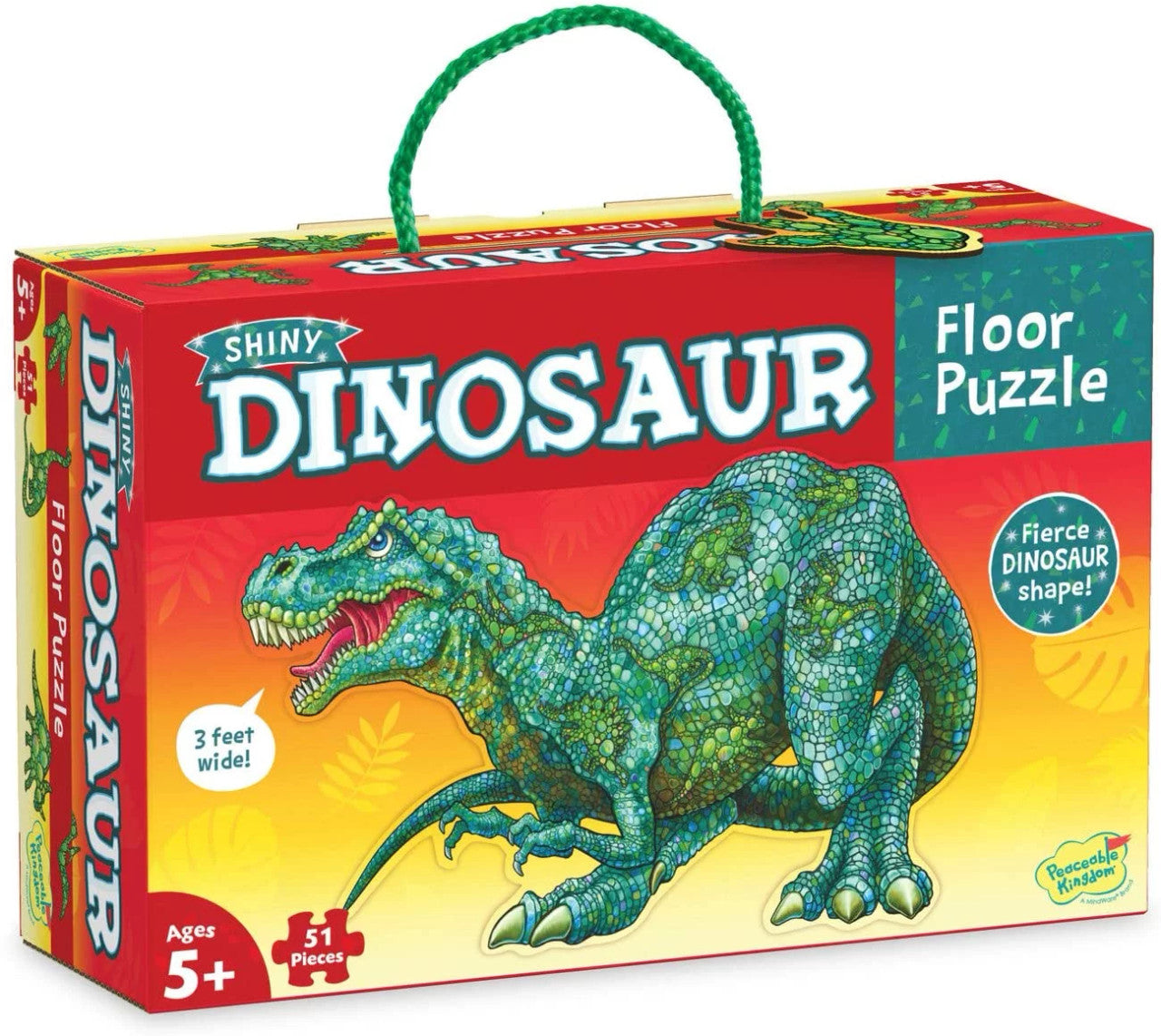 Peaceable Kingdom - Shiny Dinosaur Floor Puzzle 51pc