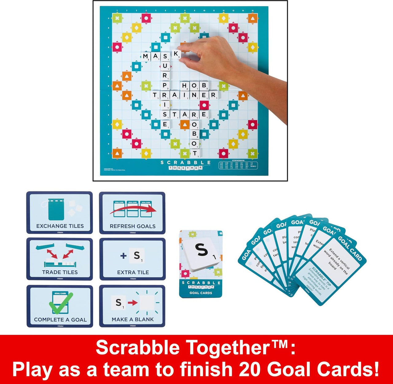 Scrabble Board Game - Double Sided Board