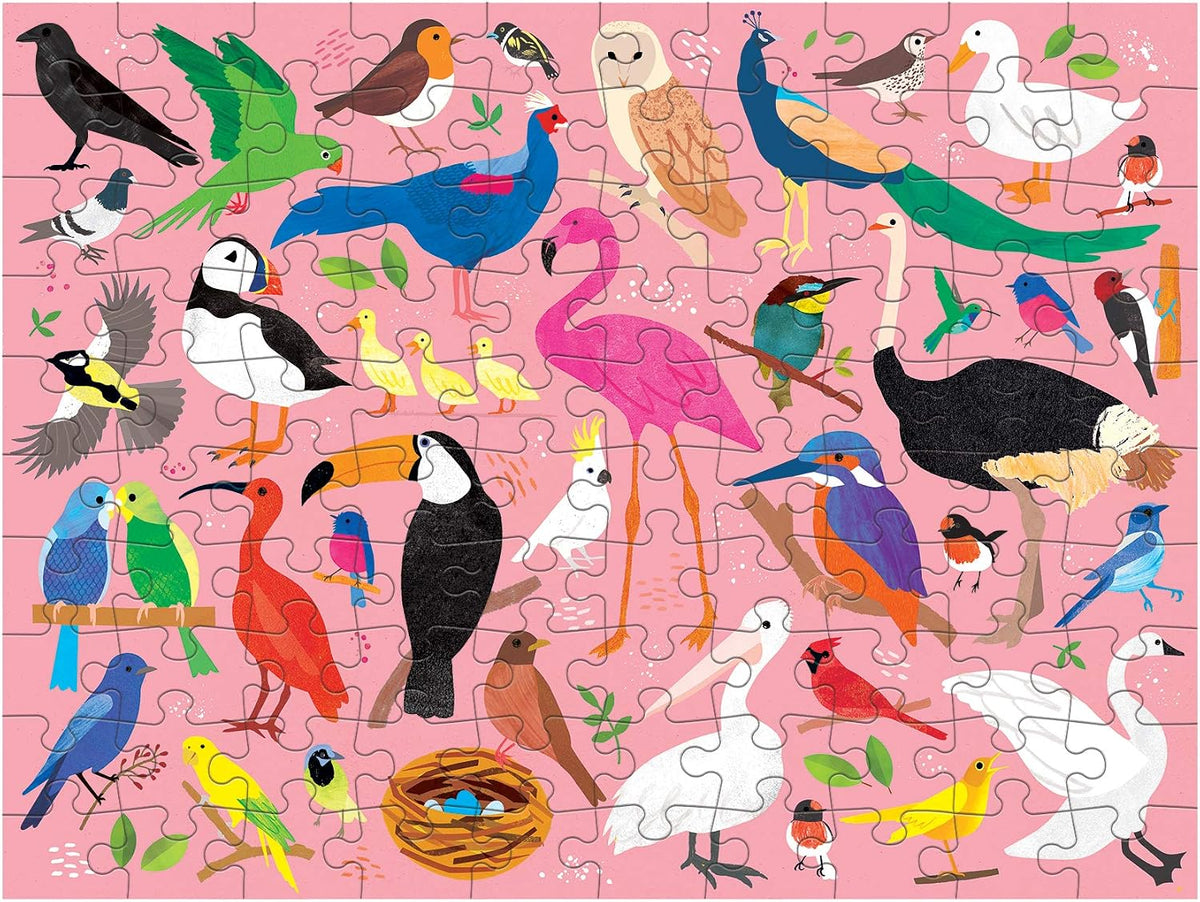 Mudpuppy – 100 Piece Double-Sided Puzzle – Bugs & Birds
