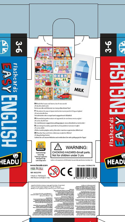 Headu Easy English Flashcards – Learn English Words Game Ages 3+