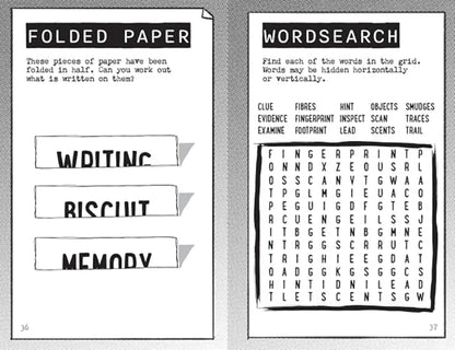 Stolen Secrets Spy Agency Puzzle Book featuring code-breaking puzzles, logic games and an interactive secret agent mission
