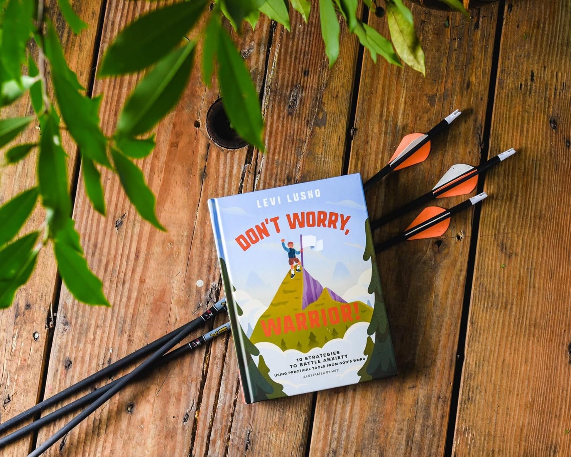 Don't Worry Warrior by Levi Lusko hardcover Christian book for tweens about overcoming anxiety with biblical guidance