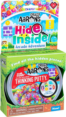 Crazy Aaron's HIDE INSIDE Thinking Putty - Arcade Adventure 4" Tin