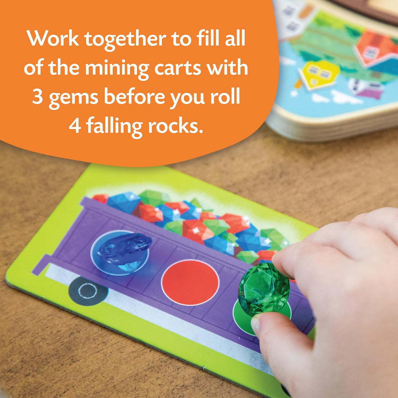 Peaceable Kingdom - 'Round the Mountain - The Colour Matchin' Gem Collectin' Train  Cooperative Board Game for Kids