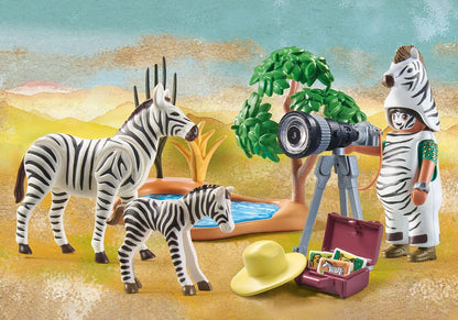 Playmobil Wiltopia -  Photographer with Zebra 71295