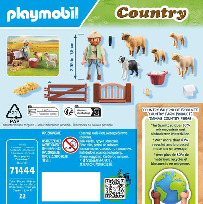 Playmobil Country - Young Shepherd with Flock of Sheep 71444