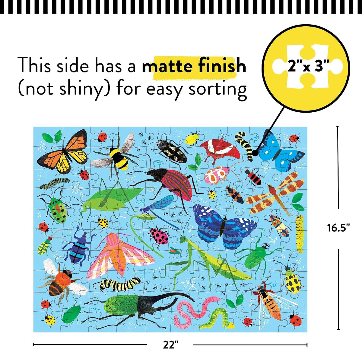 Mudpuppy – 100 Piece Double-Sided Puzzle – Bugs & Birds