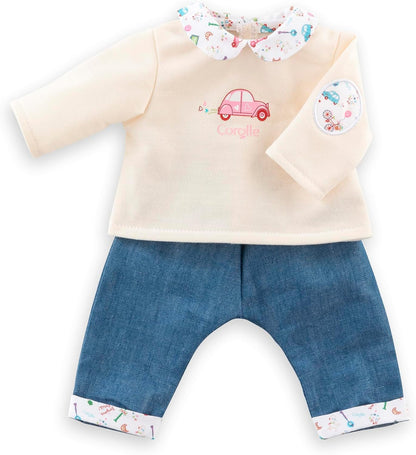 Corolle - Weekend in Paris T-Shirt and Jeans Set for Corolle 36cm Mon Grand Baby Dolls