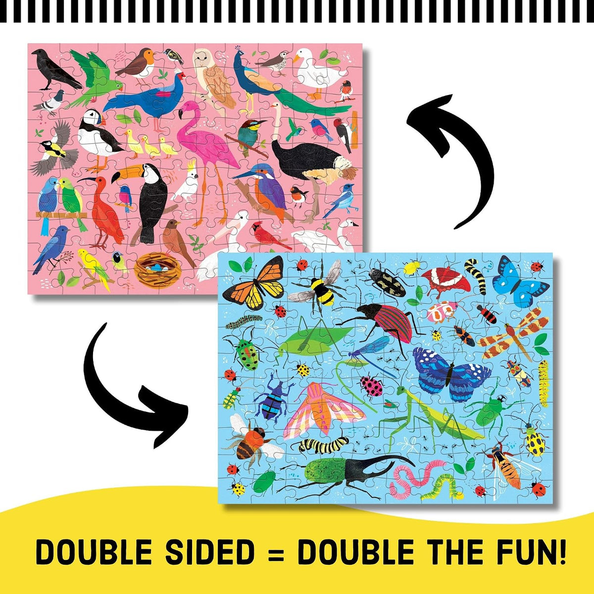 Mudpuppy – 100 Piece Double-Sided Puzzle – Bugs & Birds
