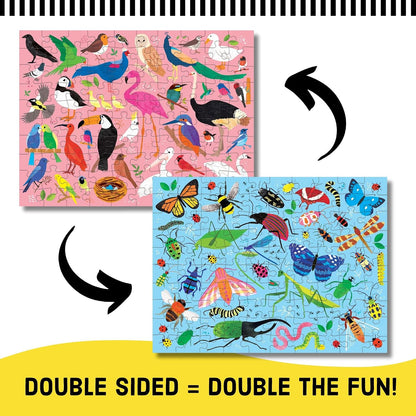 Mudpuppy – 100 Piece Double-Sided Puzzle – Bugs & Birds
