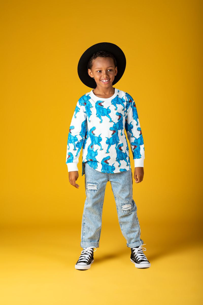 Blue Rex Roar Long Sleeve T-shirt